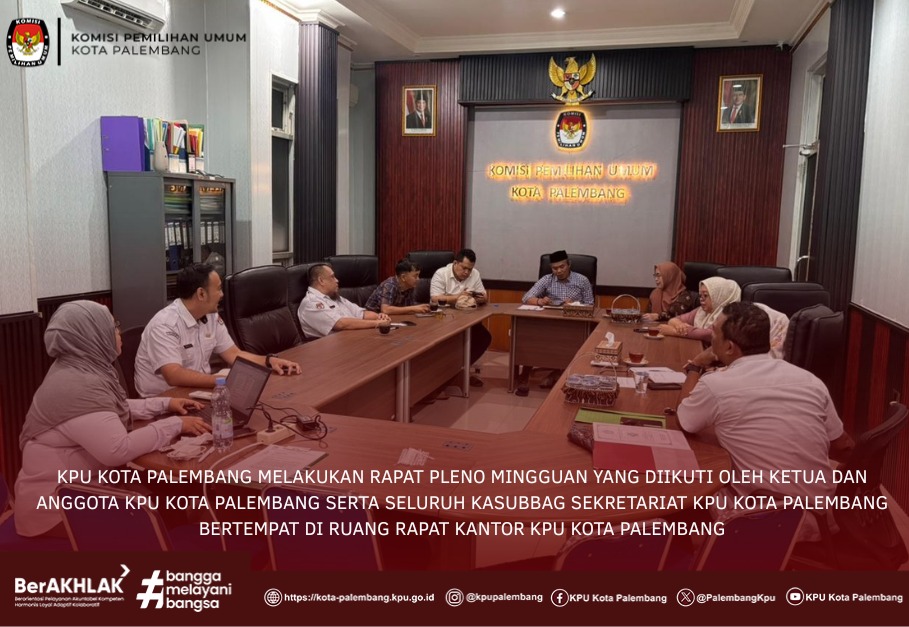 KPU Kota Palembang melakukan Rapat Pleno