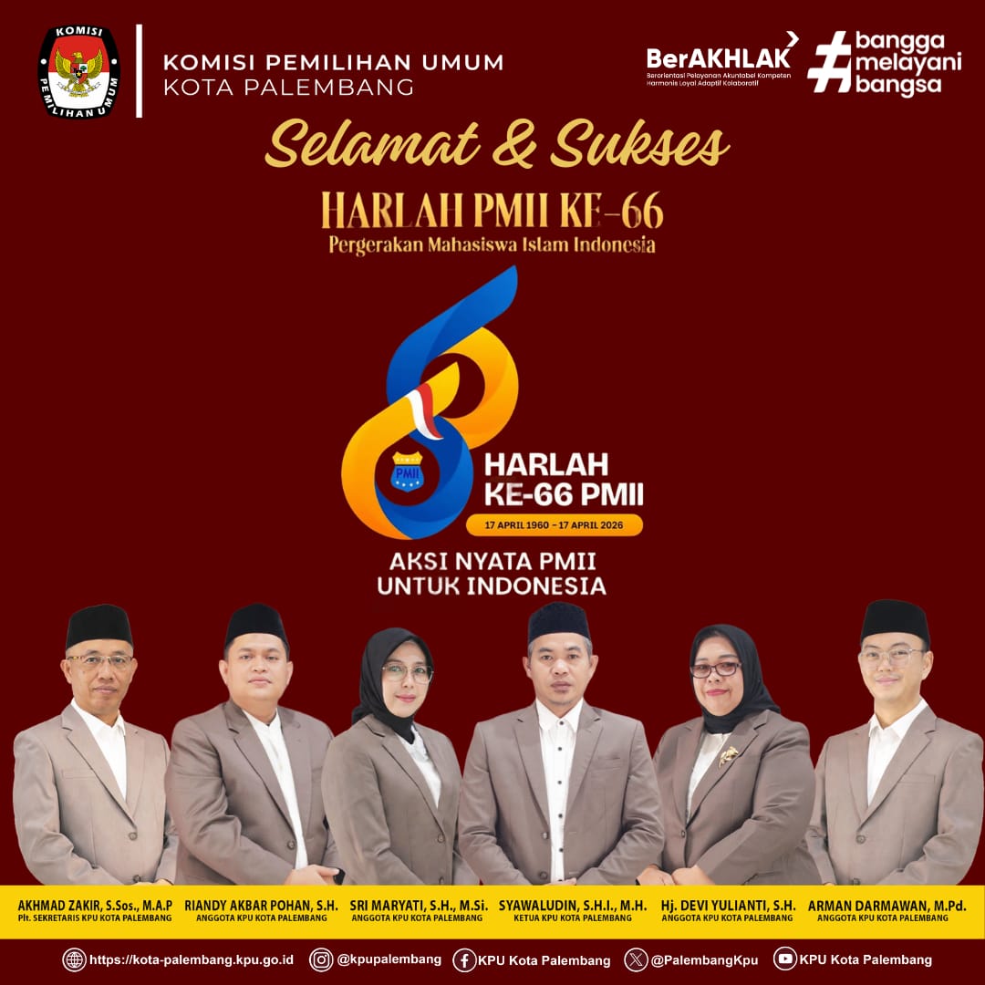 Selamat & sukses Hari Lahir (Harlah) ke-66 Pergerakan Mahasiswa Islam Indonesia (PMII)