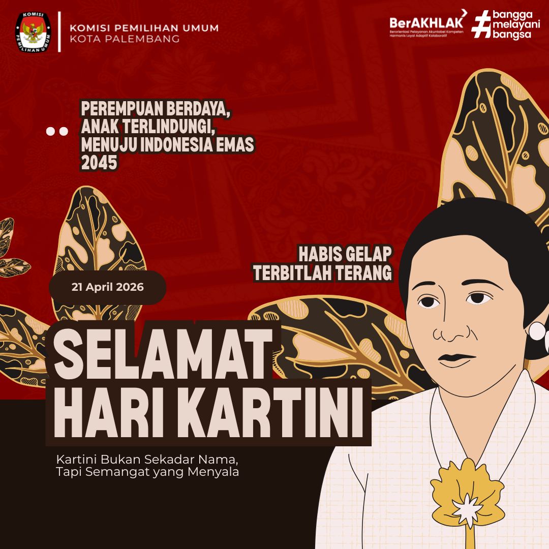 KPU Kota Palembang mengucapkan Selamat Hari Kartini 21 April 2026