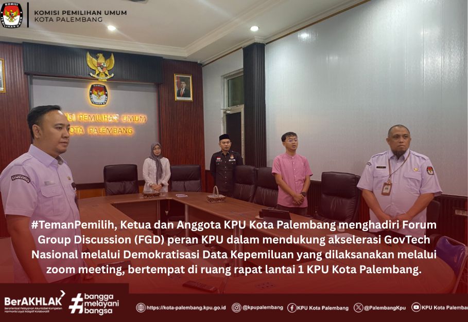 Ketua dan Anggota KPU Kota Palembang menghadiri Rakor Pembangunan dan WBK/WBBM