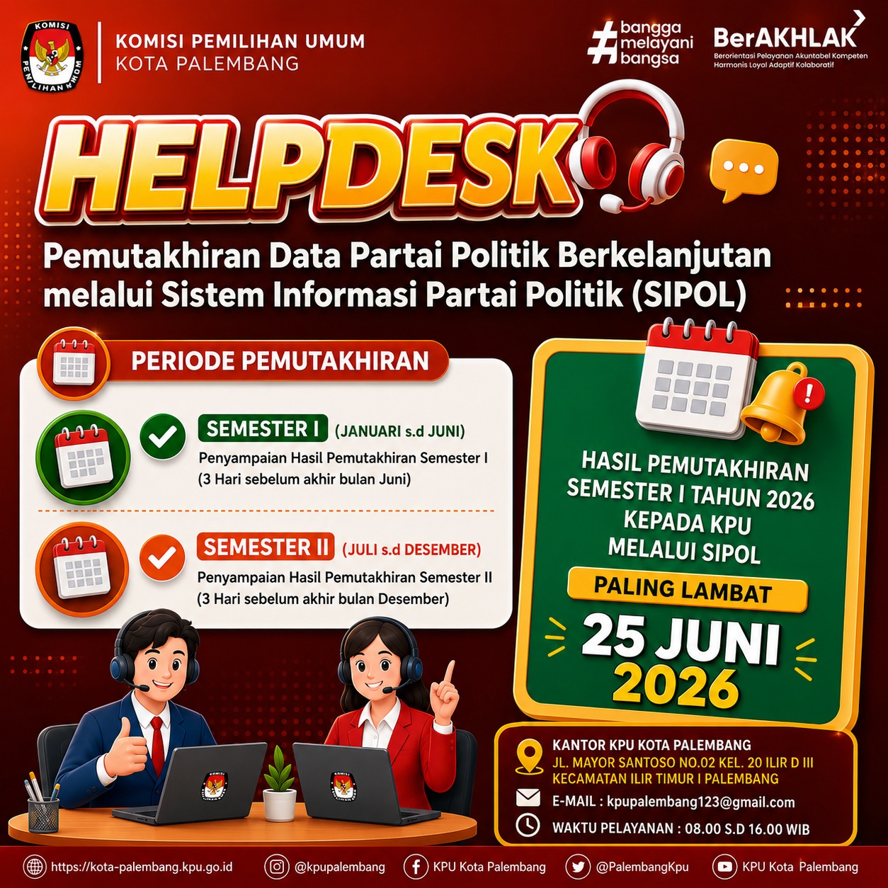 Helpdesk Pemutakhiran Data Partai Politik Berkelanjutan melalui SIPOL