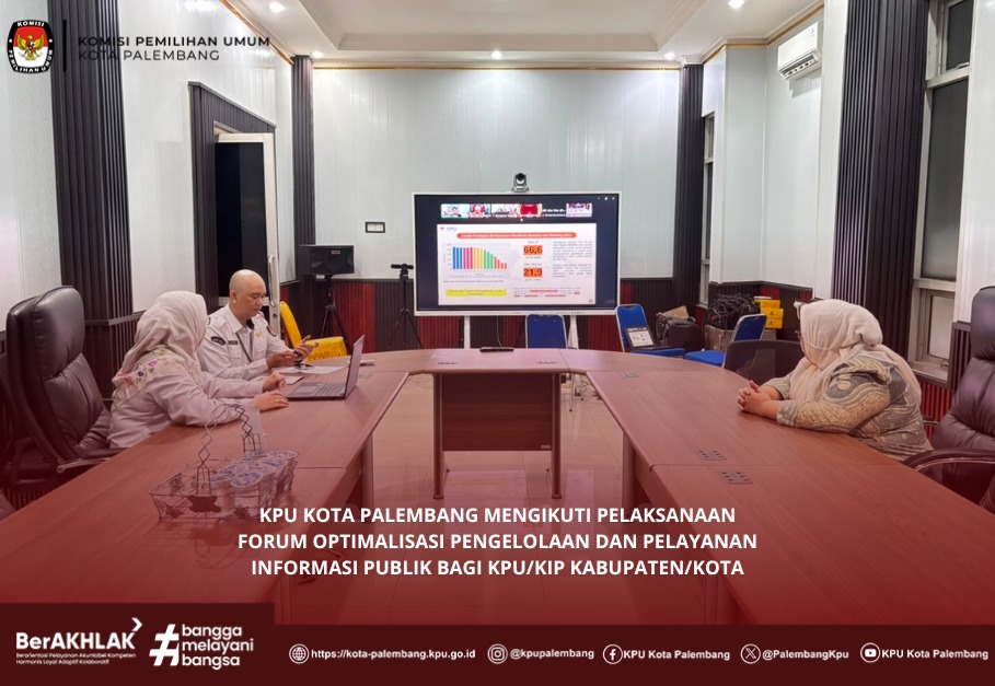 KPU Kota Palembang Mengikuti Pelaksanaan Zoom