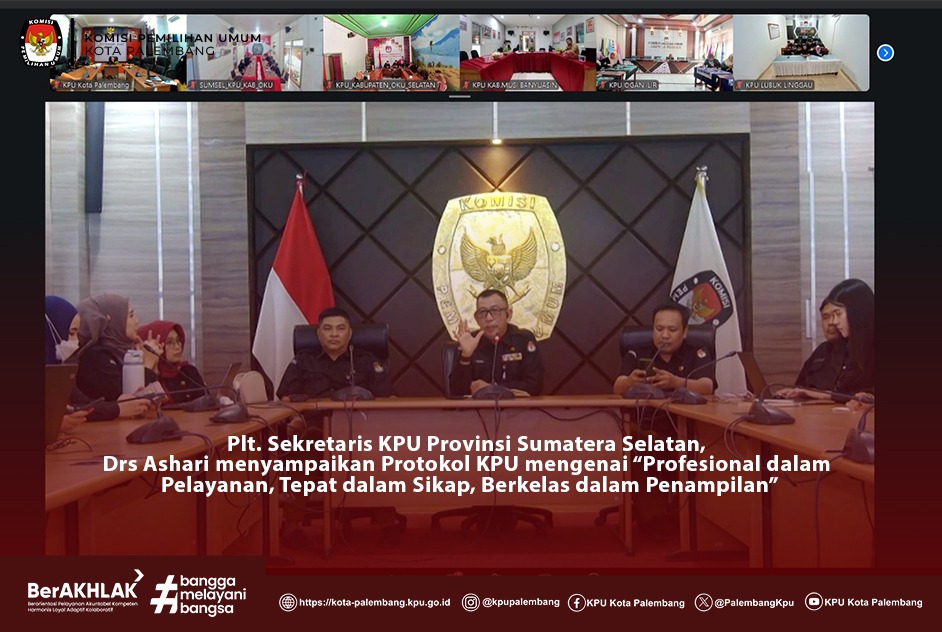 KPU Kota Palembang hadir dalam zoom meeting
