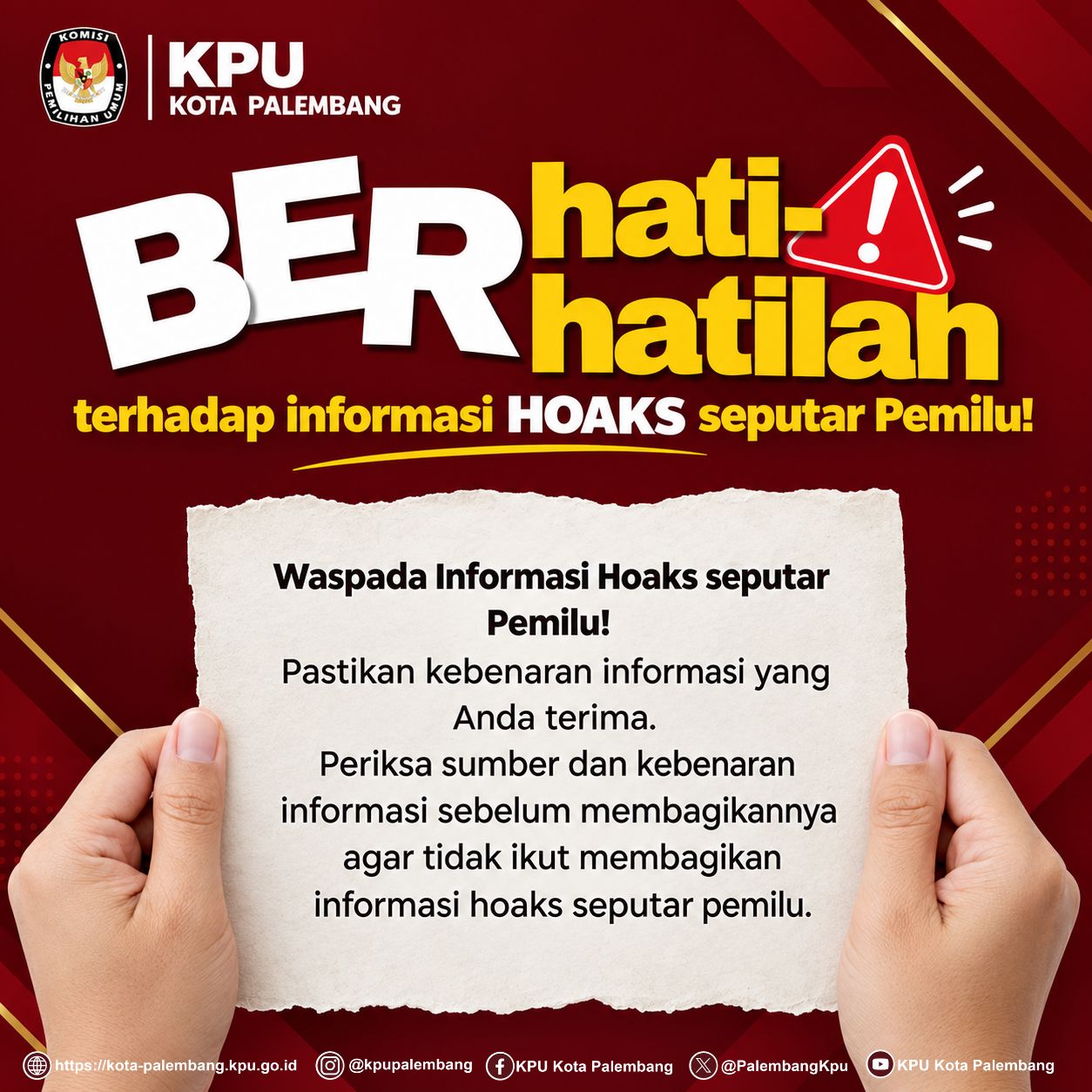 Mau tanya nih, Oktober ber-nya apa sih? Berhati-hati terhadap hoaks!