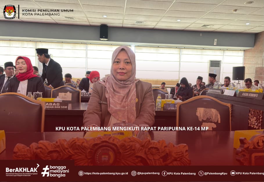 KPU Kota Palembang menghadiri Rapat Paripurna Ke-14 MP