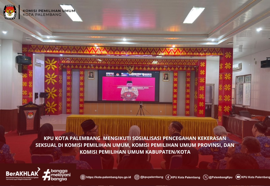 KPU Kota Palembang Mengikuti Sosialisasi Pencegahan Kekerasan Seksual