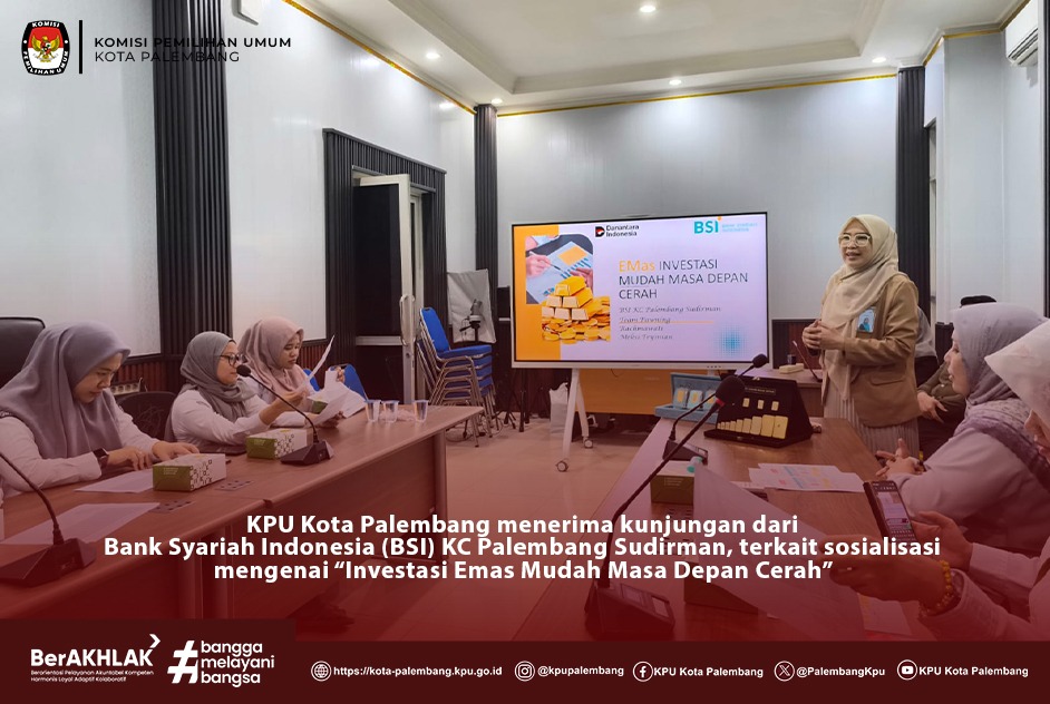 KPU Kota Palembang menerima kunjungan dari Bank Syariah Indonesia (BSI)