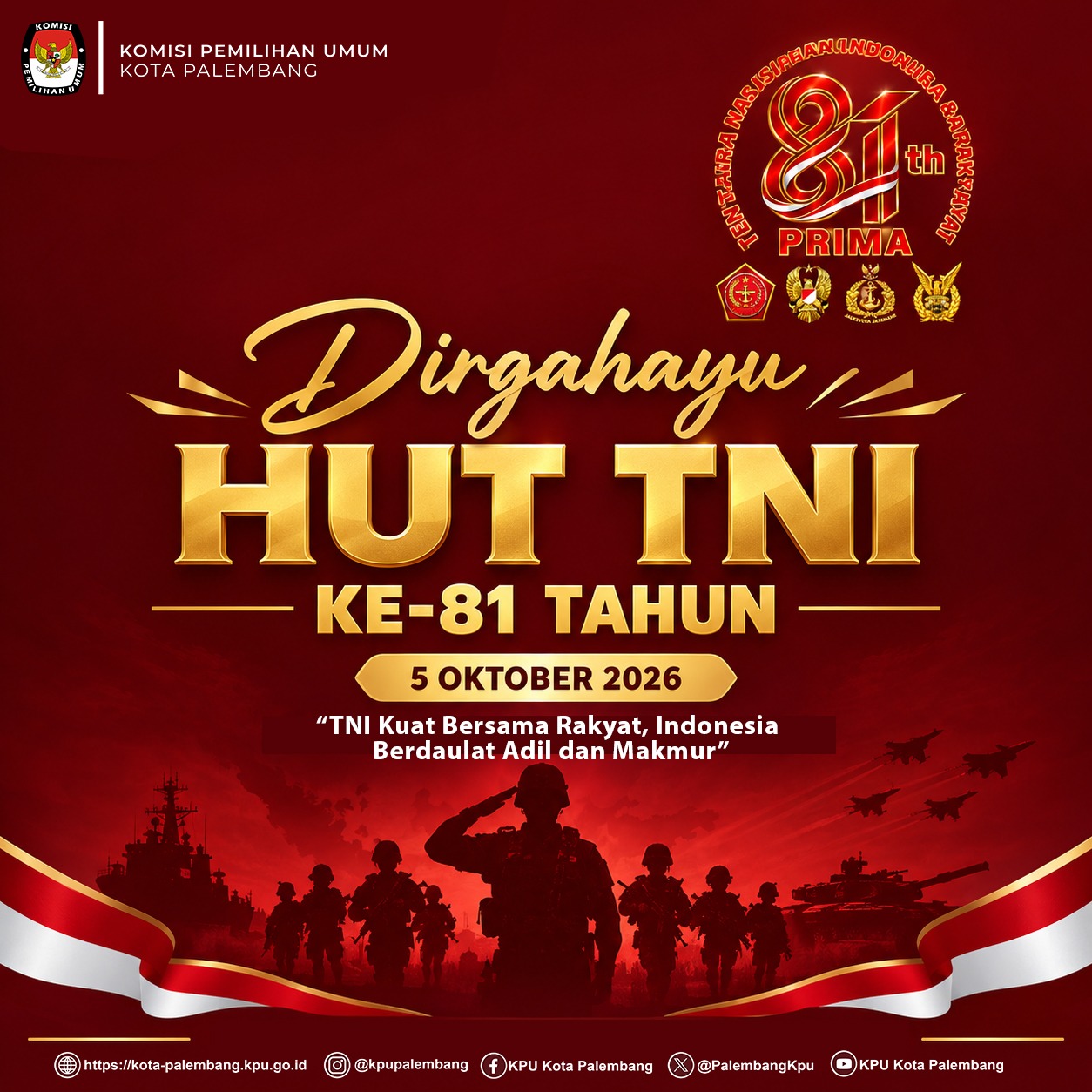 KPU Kota Palembang mengucapkan Selamat Hari Batik Nasional 2026.